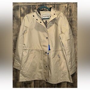 NEW Hunter Tan Wind Rain Jacket Coat {Large} w/ Hood
